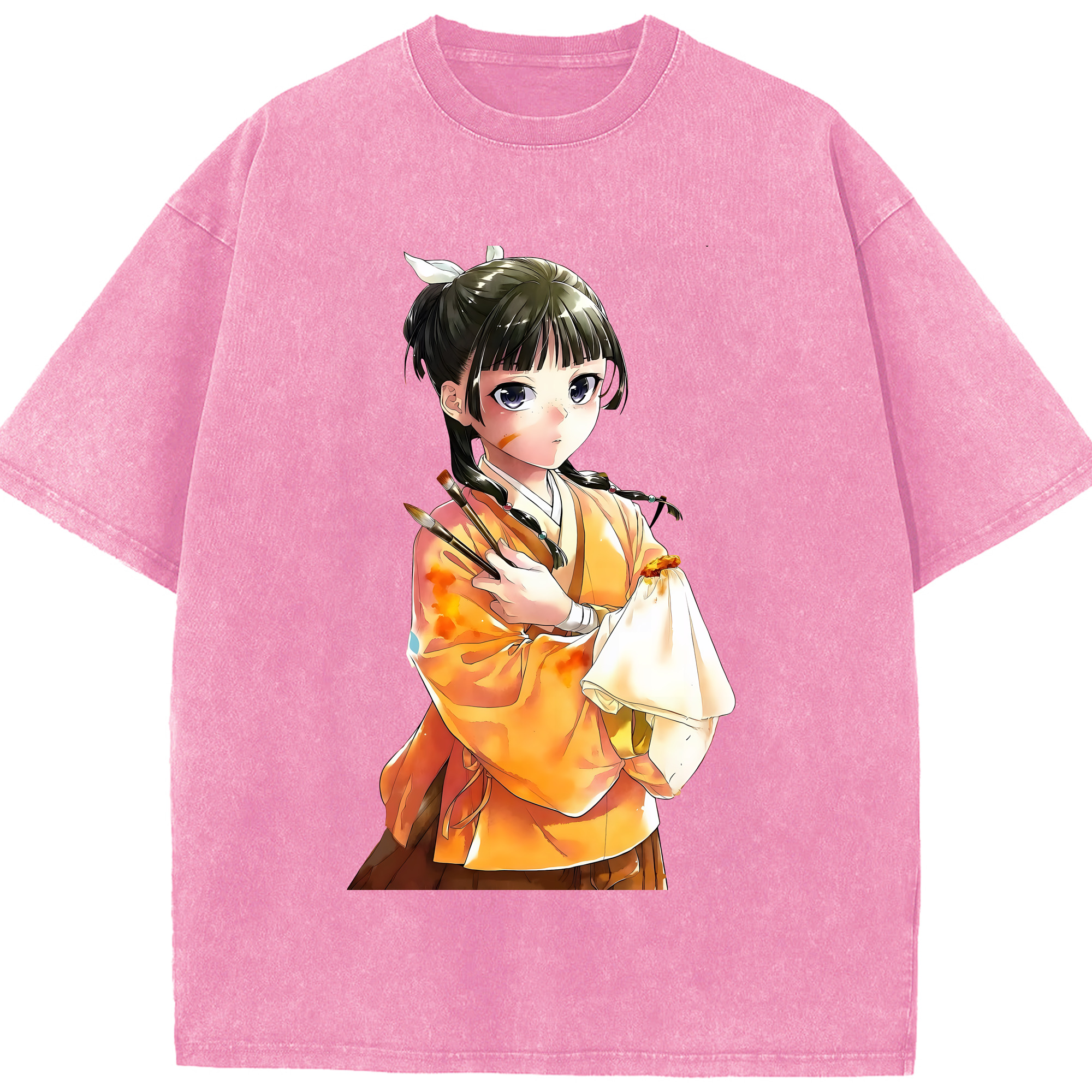 （画像用） 薬屋のひとりごと The Apothecary Diaries 綿100% ヴィンテージ風 半袖Tシャツ（フロントプリント）